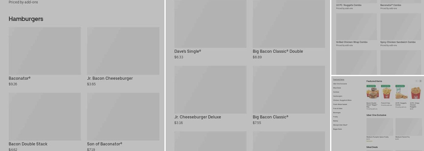 Wendy's Menu