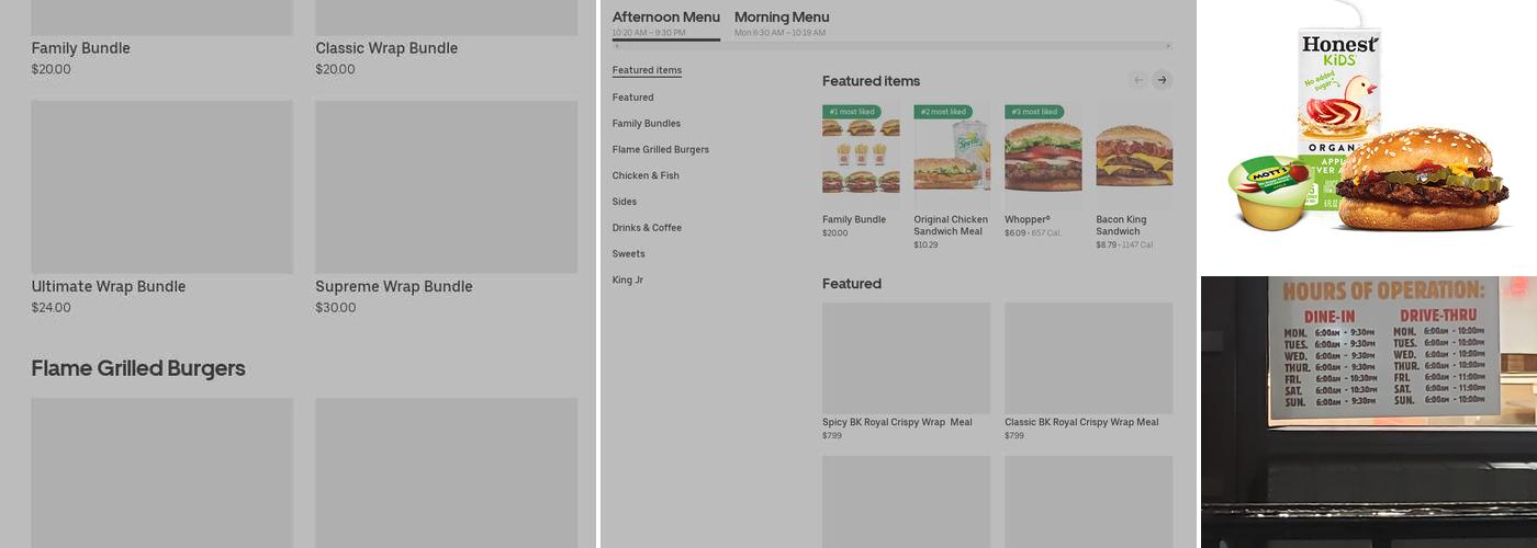 Burger King Menu