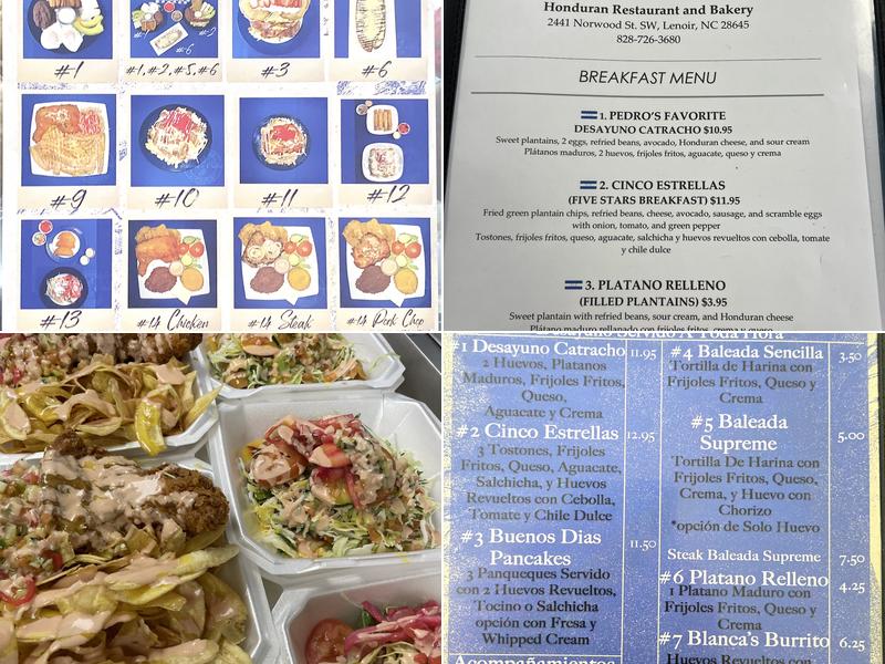 Blanca's Cakes & Honduran Restaurant Menu