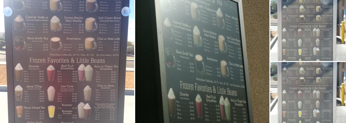 The Human Bean Menu