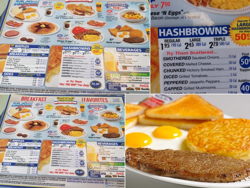 Waffle House Menu