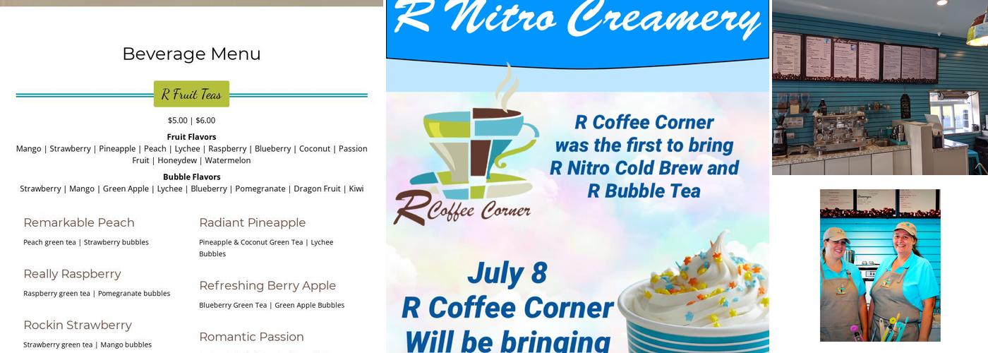 R Coffee Corner Menu