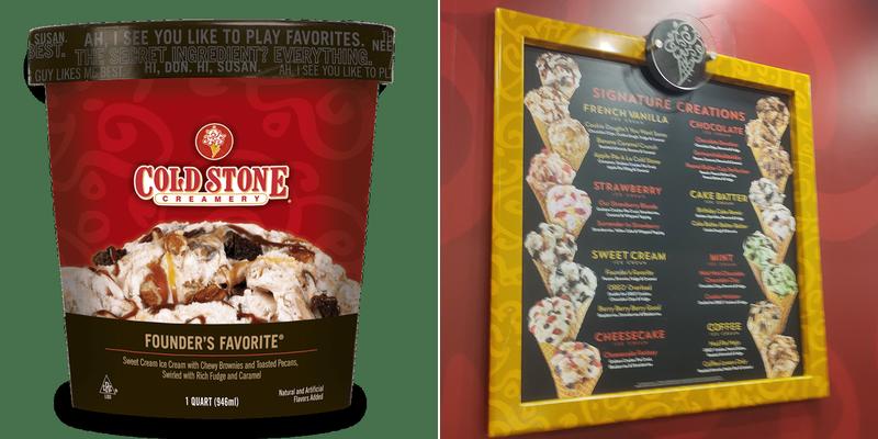 Cold Stone Creamery Menu