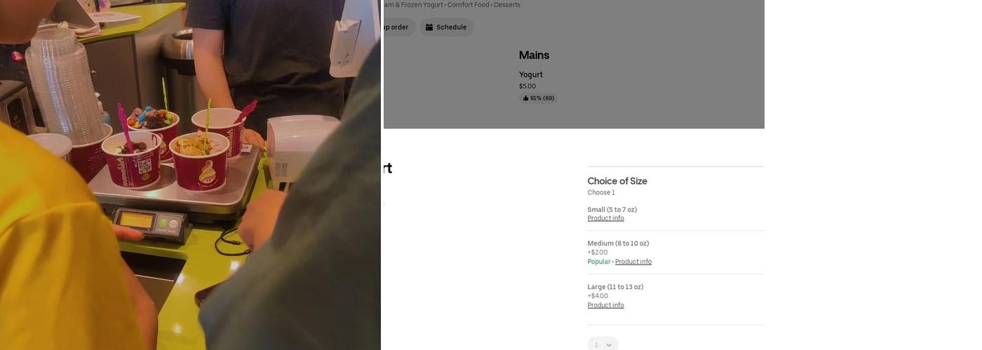 SMYLE Yogurt Bar Menu
