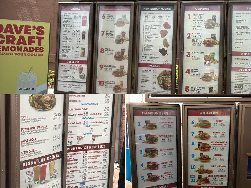 Wendy's Menu