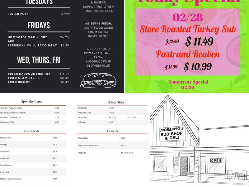 Morabito's Sub Shop & Deli Menu