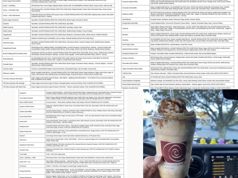 Longfellow's Coffee Menu