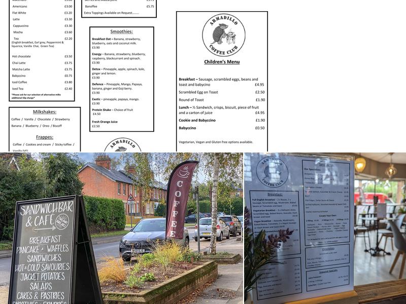Armadillo Coffee Club Menu
