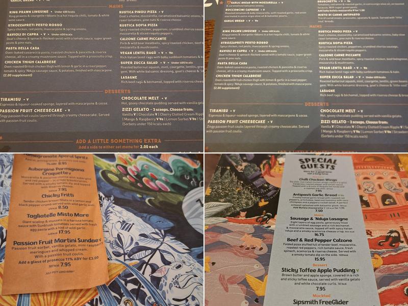 Zizzi - Westfield (Stratford) Menu