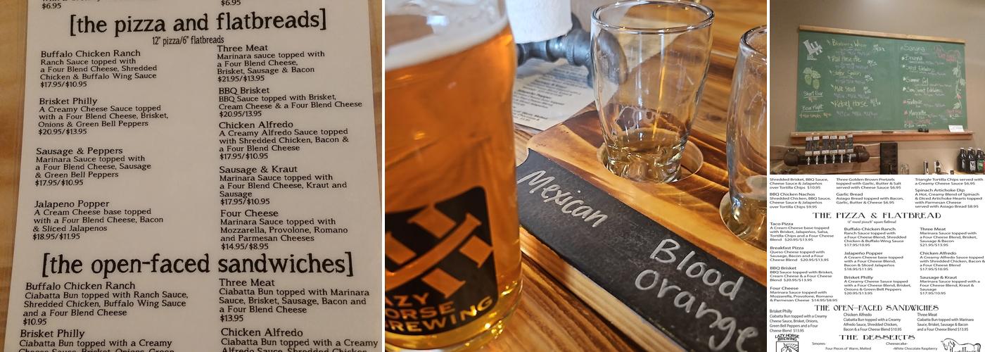 Lazy Horse Vineyard and Brewing Menu