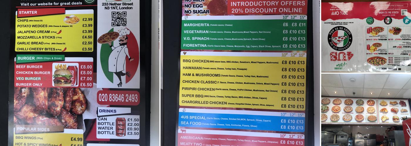 Piani pizza & cafe Menu