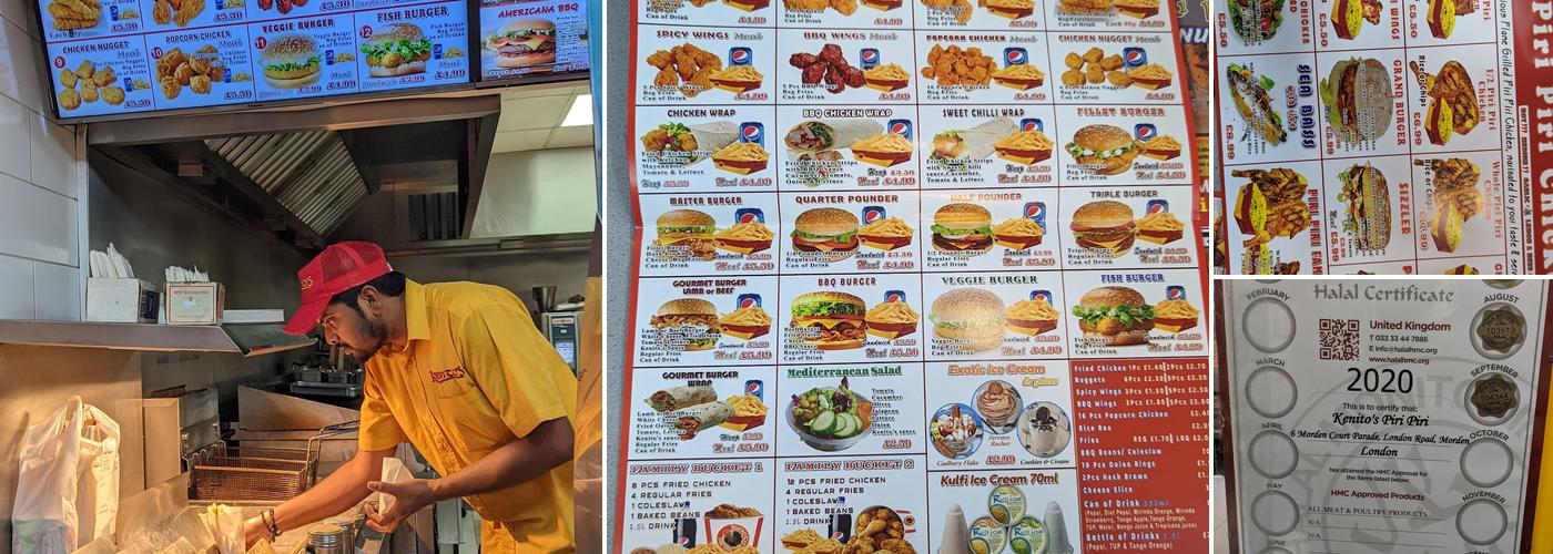 Kenito's Piri Piri Morden Menu