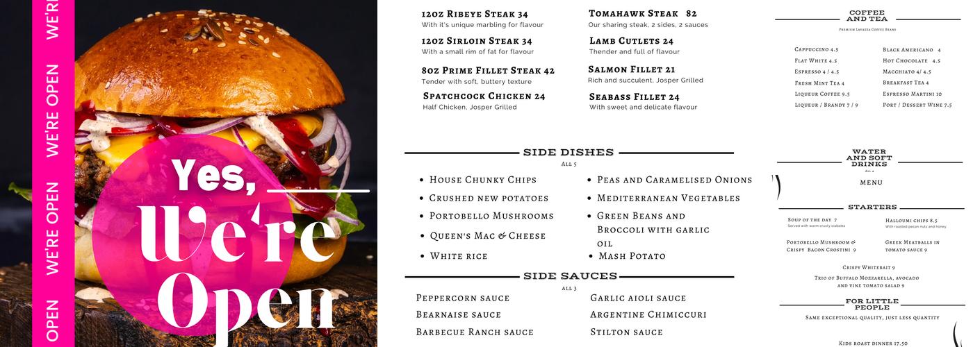 The Queen's Rooms Steakhouse & Grill Menu