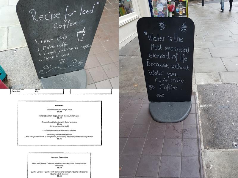 Laurents Paddington Menu