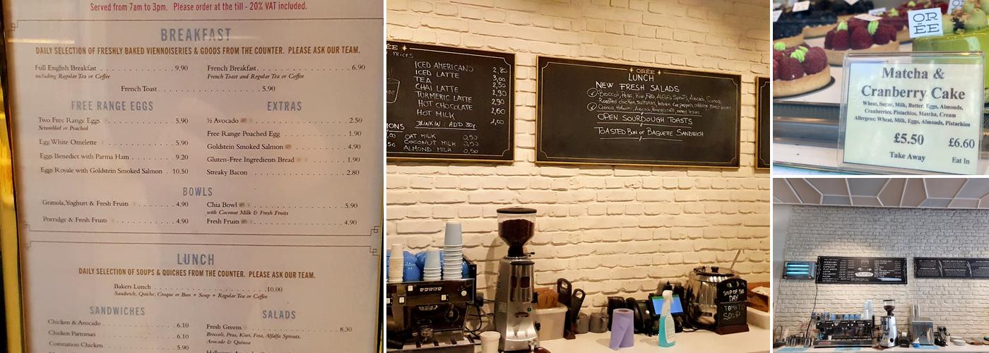 Orée Kensington High Street Menu