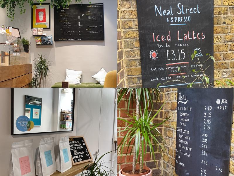 Neal Street Espresso Menu