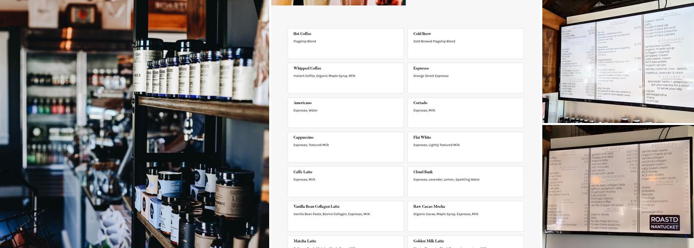 Roastd General Store Menu