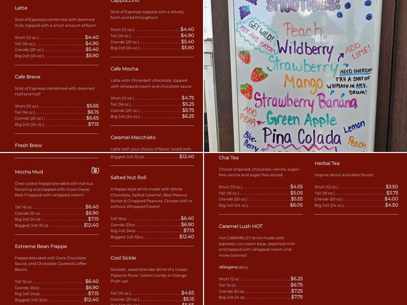 Joltin Jo's Espresso Menu