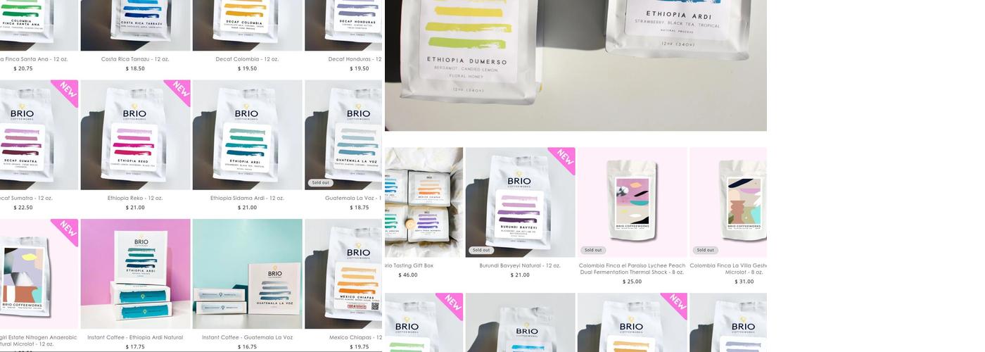 Brio Coffeeworks Menu