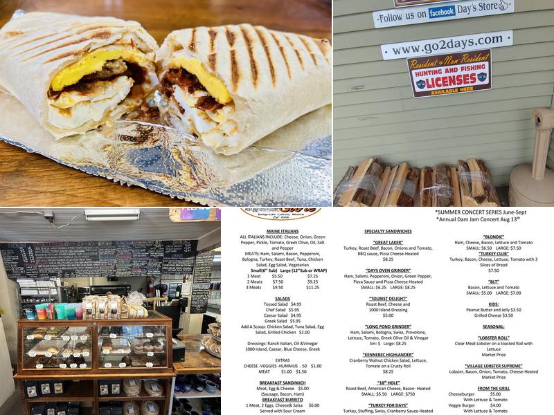 Day's Store Inc. Menu