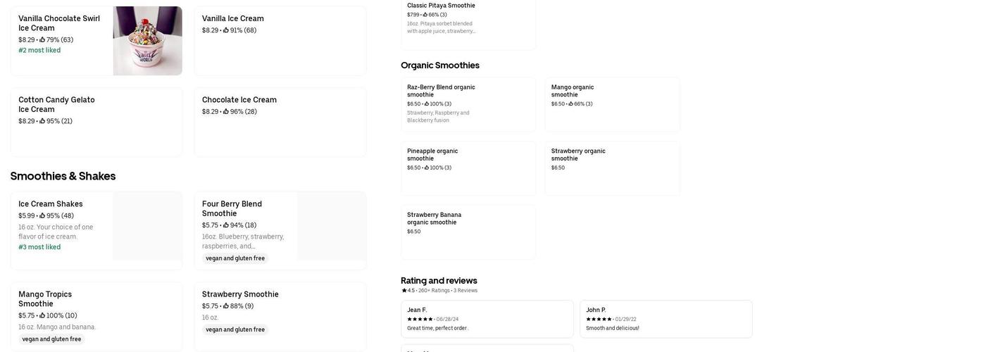 Swirlz World Frozen Yogurt Menu