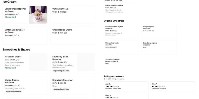 Swirlz World Frozen Yogurt Menu