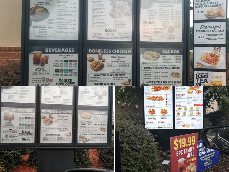 Bojangles Menu