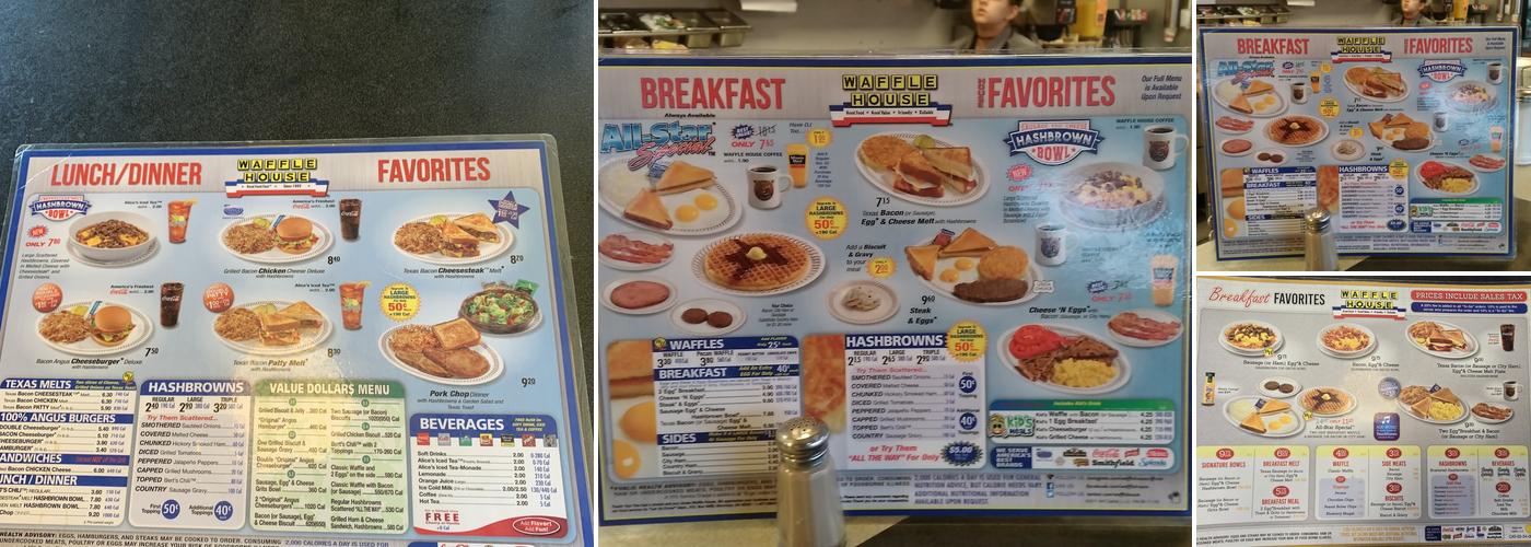 Waffle House Menu