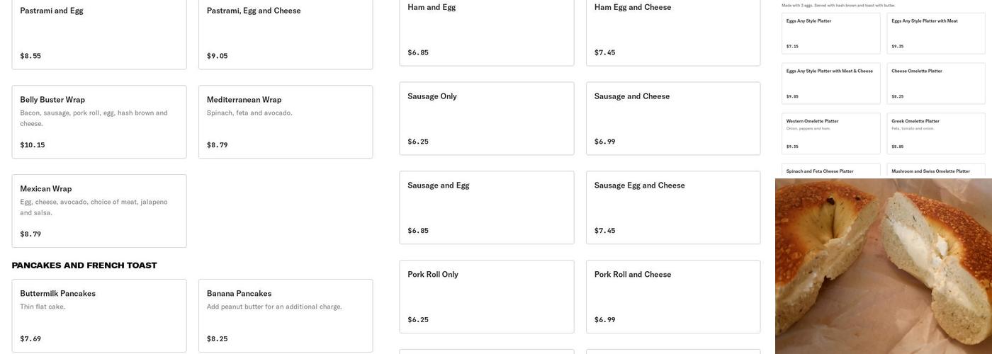 Jersey Bagels (Dayton, NJ) Menu