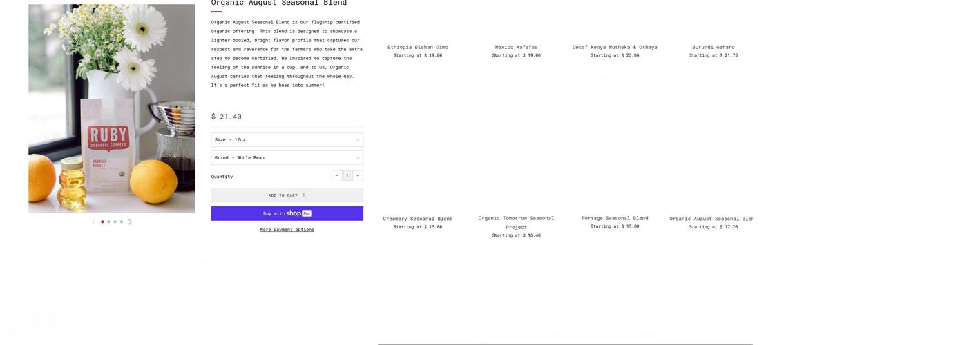 Ruby Coffee Headquarters Cafe Menu