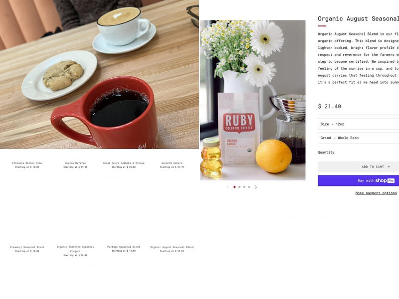 Ruby Coffee Headquarters Cafe Menu