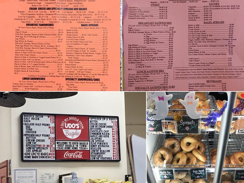 Udo's Bagels Menu
