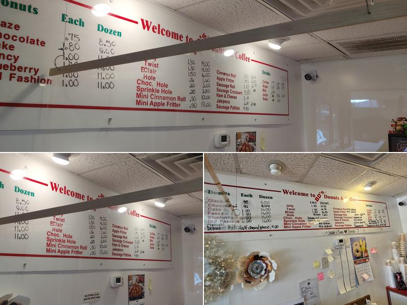 Baker's Dozen Donuts Menu