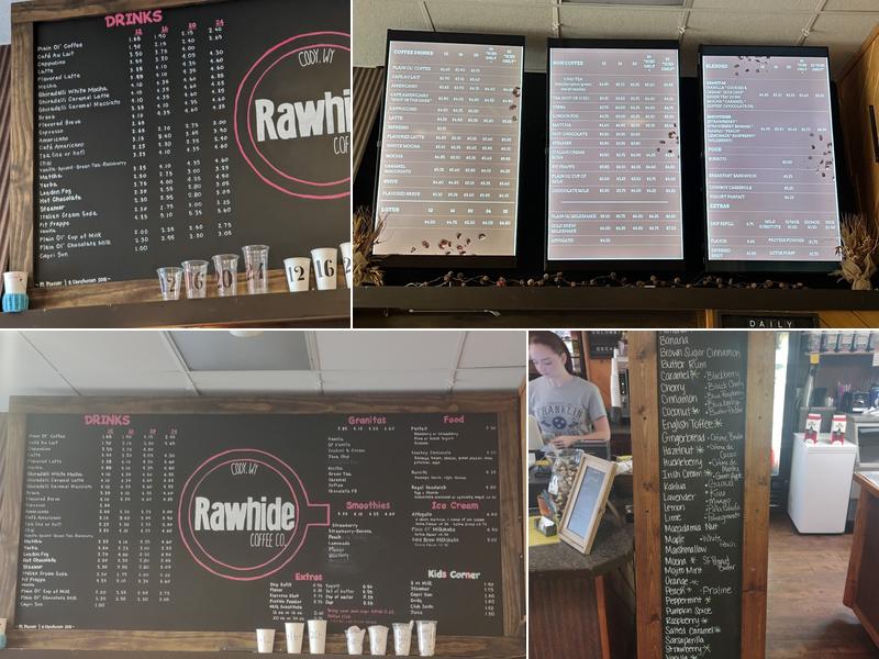 Rawhide Coffee Menu