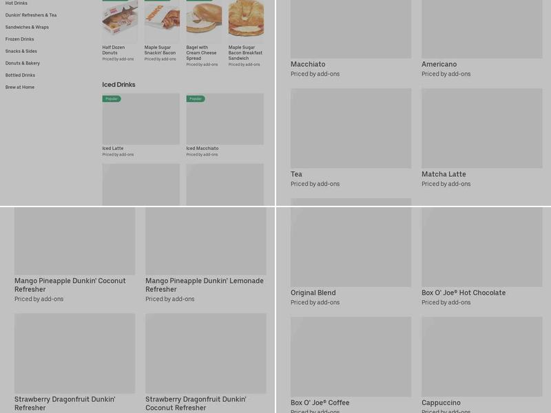Dunkin' Menu