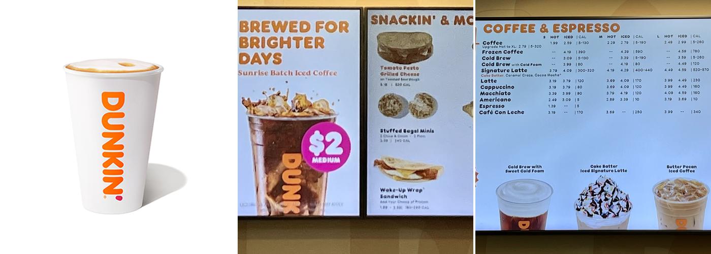 Dunkin' Menu