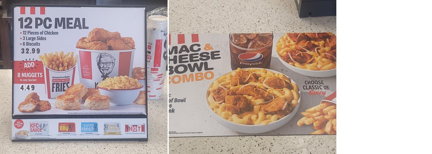 KFC Menu