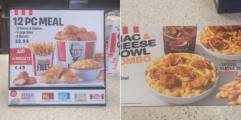 KFC Menu