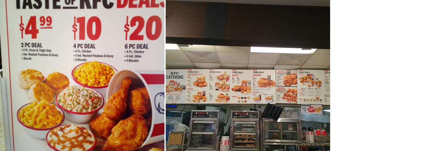 KFC Menu
