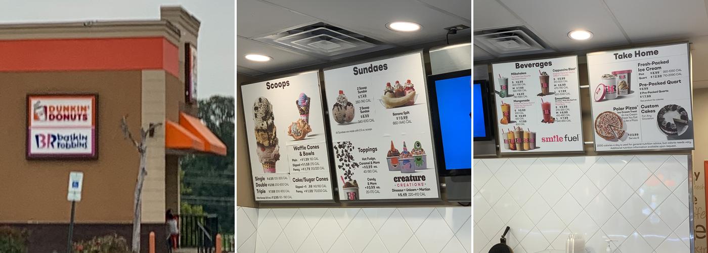 Baskin-Robbins Menu