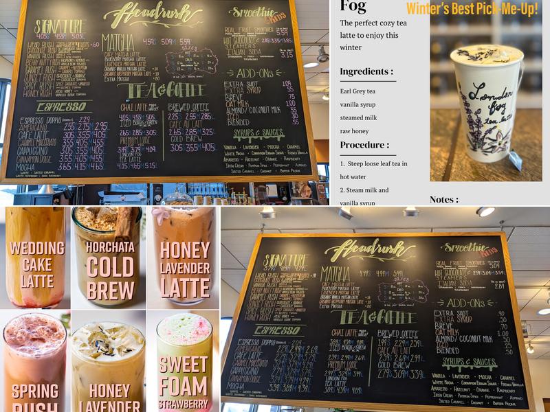 Headrush Roasters Menu