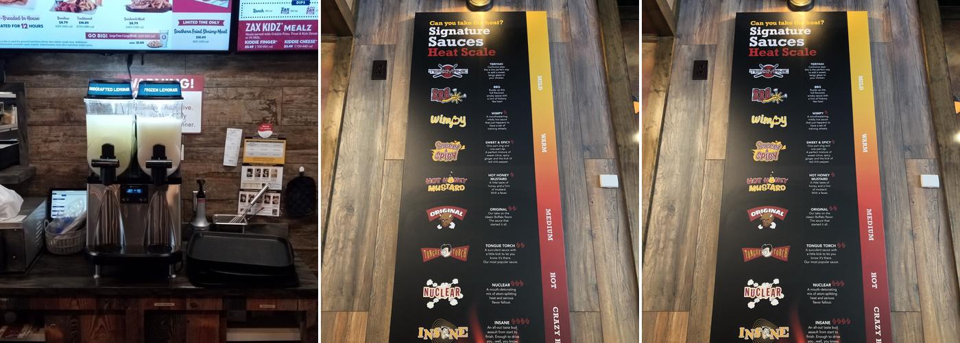 Zaxby's Chicken Fingers & Buffalo Wings Menu