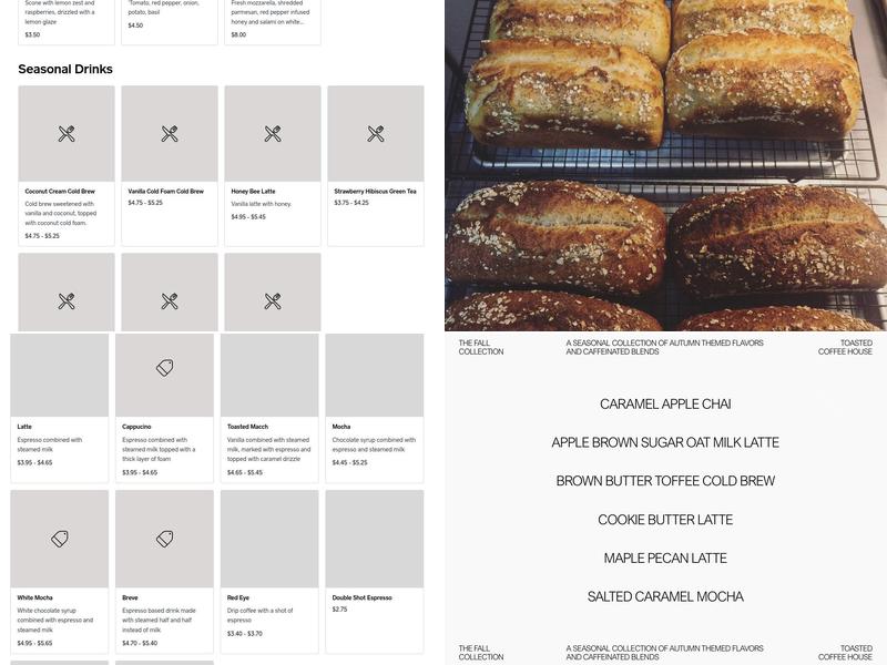 Toasted Coffee House Menu