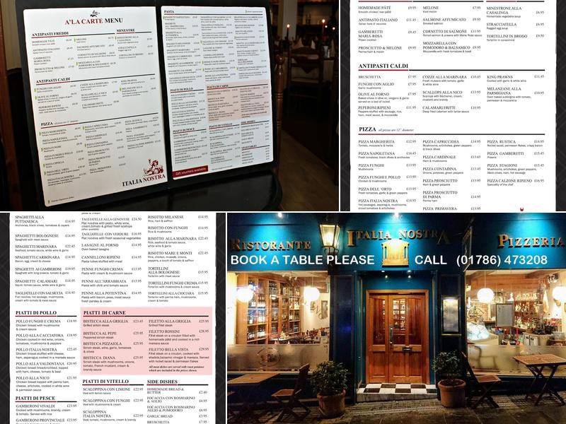 Italia Nostra Ltd Menu