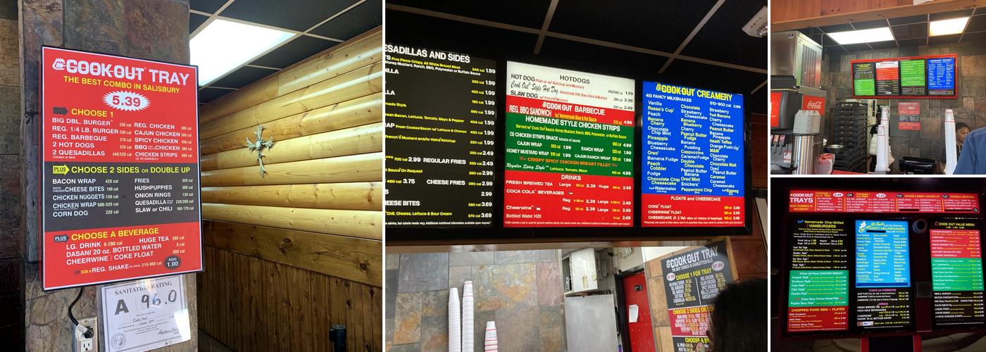 Cook Out Menu