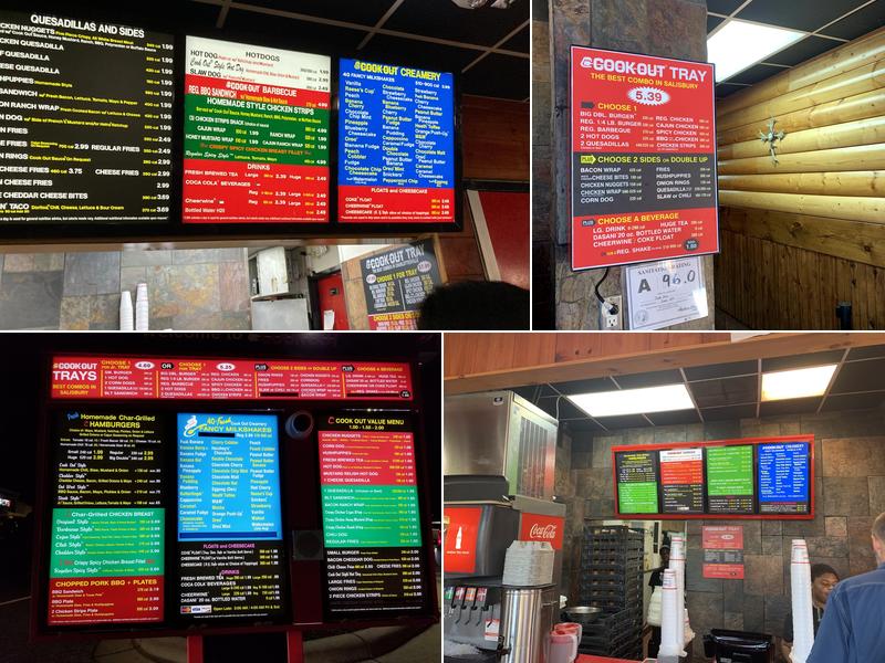 Cook Out Menu