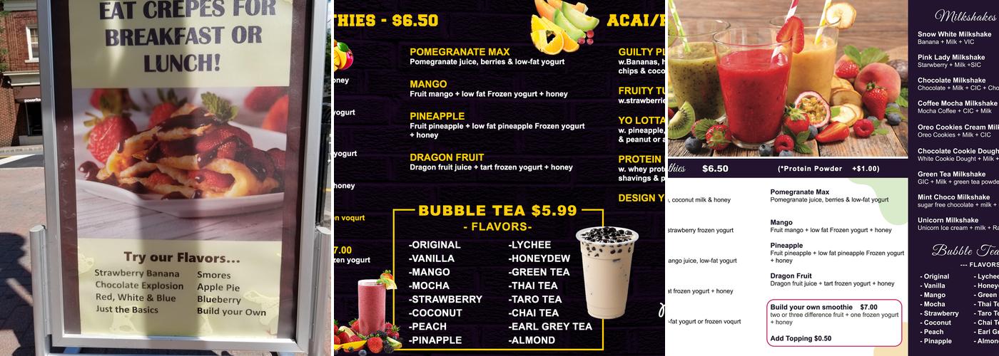 Moshi Moshi Yo Lotta Luv Menu