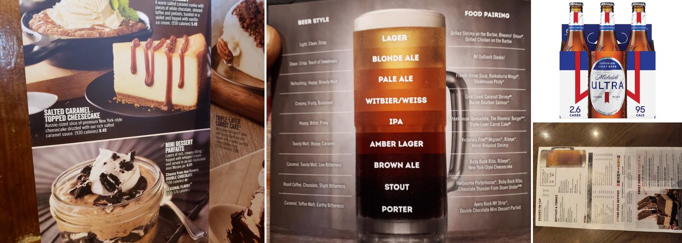 Outback Steakhouse Menu