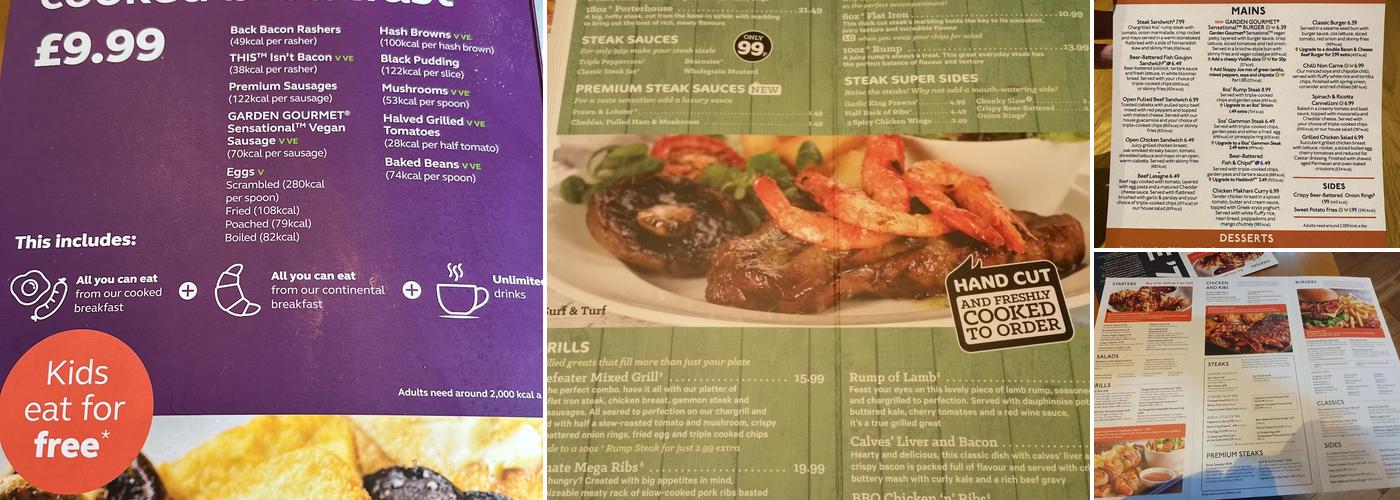 Stirling Beefeater Menu