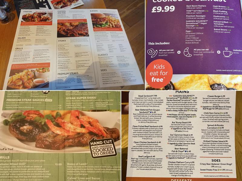 Stirling Beefeater Menu